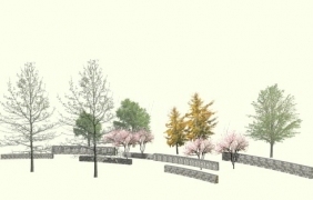 园林景墙-园林绿化植物sketchup模型 by gjdfrvuo