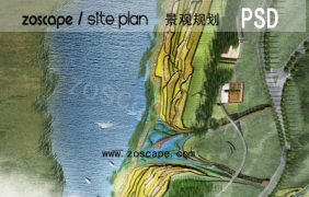wetland plan河岸公园湿地公园滨江滨水规划平面图 by GrigoryPr