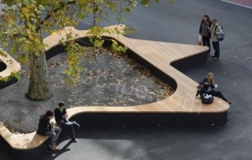 特色树池坐凳设计意向图 by Anne
