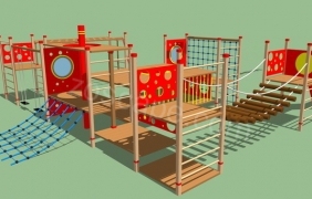 儿童游乐场攀爬设施sketchup模型组件 by zjczjc0701