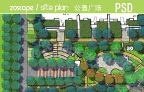 psd社区公园广场景观设计-住宅小区设计平面图 by admin