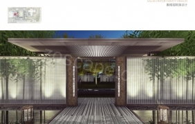 现代水院镜面水景-西安某地产项目售楼处+示范区样板区景观概念设计 by difang