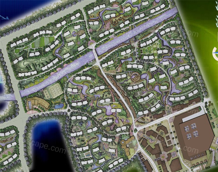 星海湾居住区景观规划设计方案文本下载