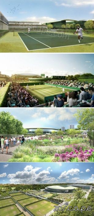 英国伦敦网球锦标赛场地总体规划设计方案