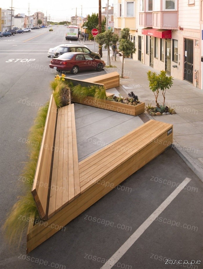 公共休闲空间座椅设计-街道设施设计作品