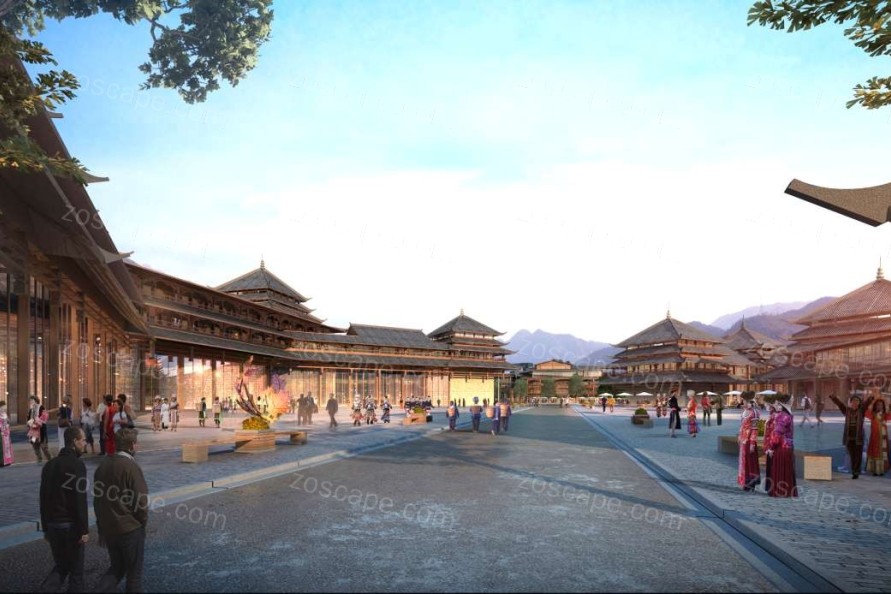 大新县全域旅游一期项目概念规划设计-壮族元素一级游客集散中心建筑景观方案设计