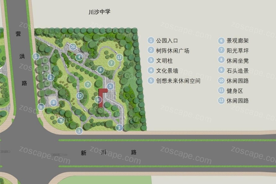 2023校园绿地改造|袖珍公园口袋花园-上海某口袋公园市政绿
