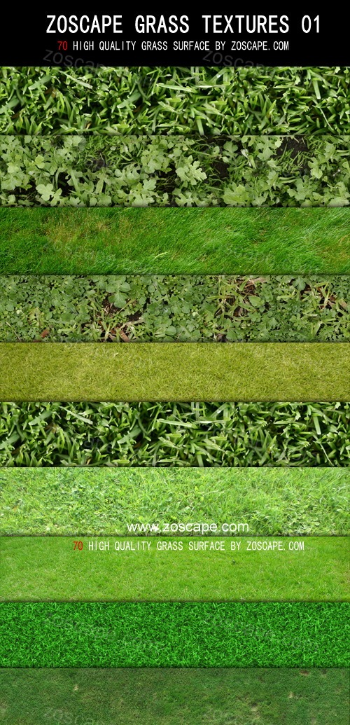 zoscape&grass textures 70种高清草材质贴图纹理素材
