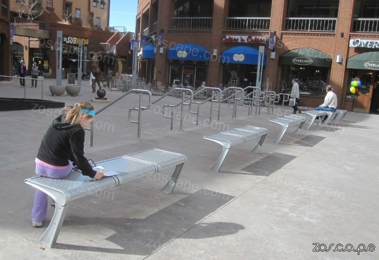 商业街休闲设施设计-环保坐凳意向图