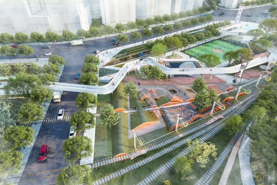 青岛老城区更新示范区-机车铁路工厂铁路遗址公园概念景观规划设计