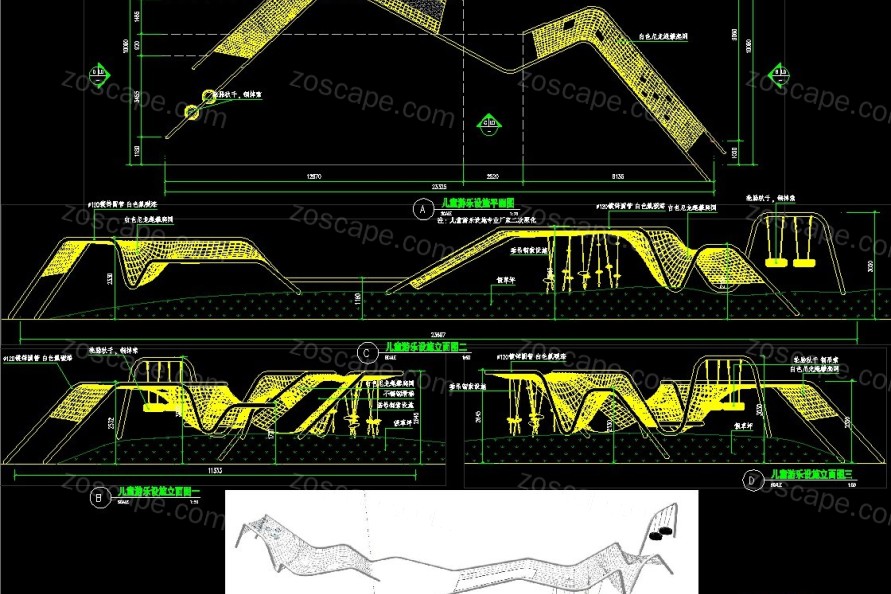 发光艺术装置-特色景墙-华润琨瑜府园建水电植物全套CAD施工图