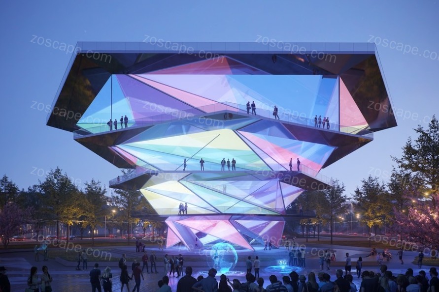未来科技城起步区城市设计重点地段|TOD站台区域未来科创中心广场城市绿廊施工图