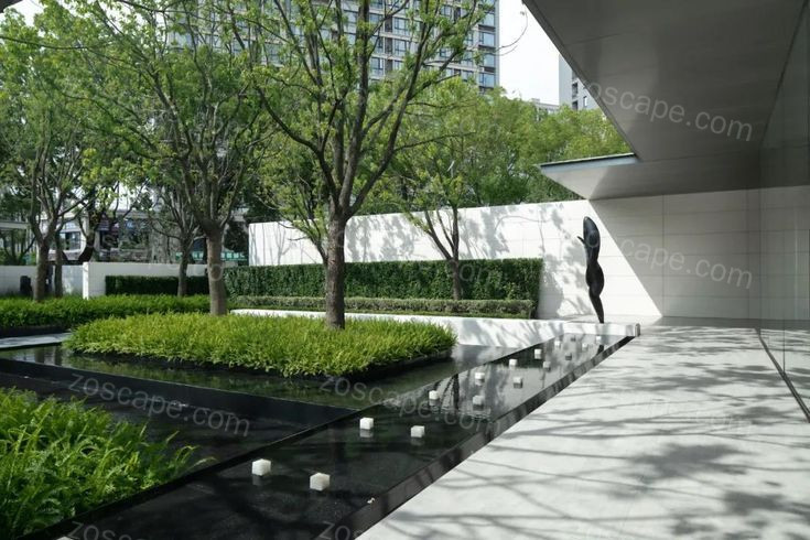 高端住宅区入口构筑物模型创意山形雕塑水景SU模型