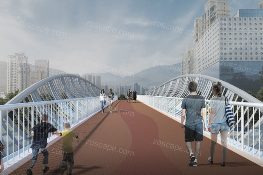 艺术雕塑-水乡人家-某旅游城市绿道栈道系统新建天桥设计全套施工图cad
