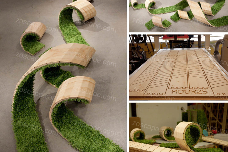 创意绿色坐凳设计意向