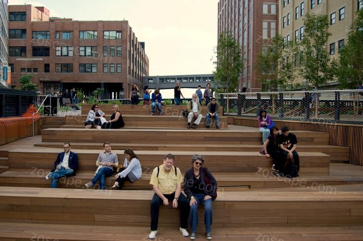 The High Line景观坐凳座椅设计意向图