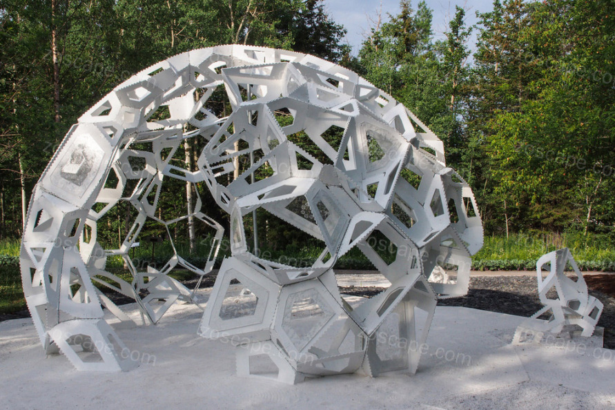 国际花园设计作品-植物细胞雕塑意向图