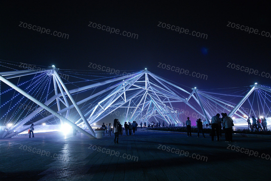 景观桥梁设计夜景效果图片