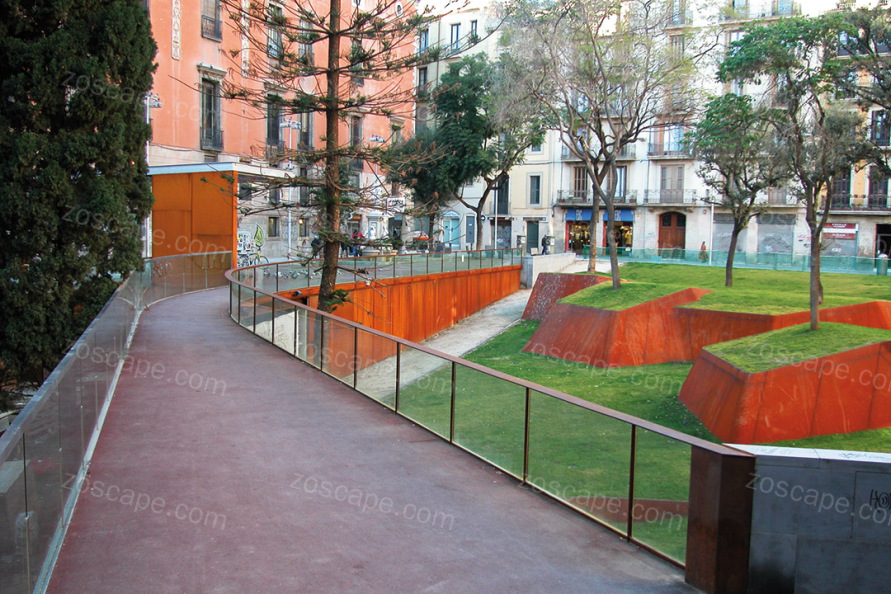 Barcelona公共空间广场设计景观意向图