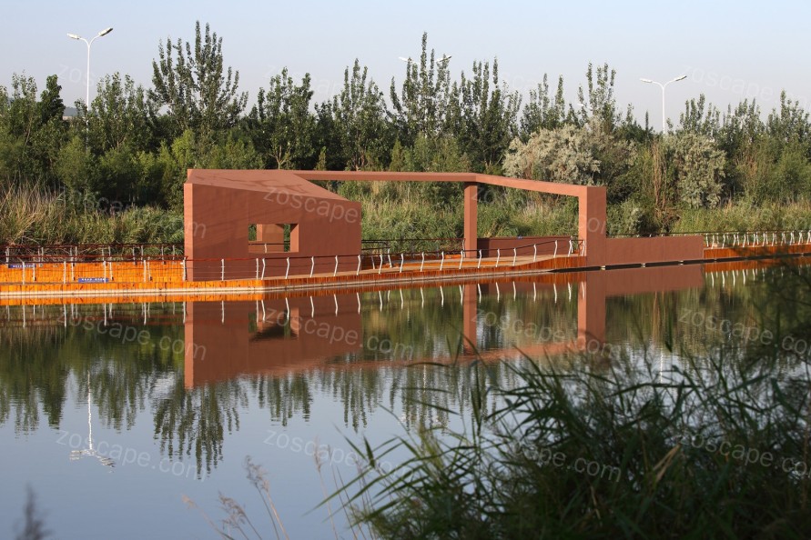 Waterfront Park of Aiyi River中国银川河流滨水公园景观设计