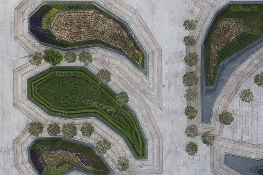 创意园林景观广场铺装设计意向图