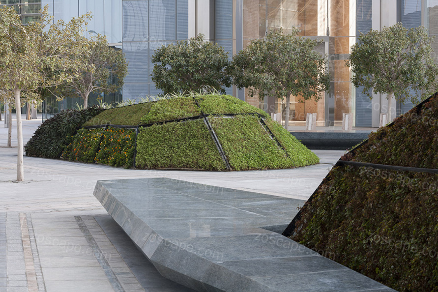 广场景观设计绿植堆体种植池意向图