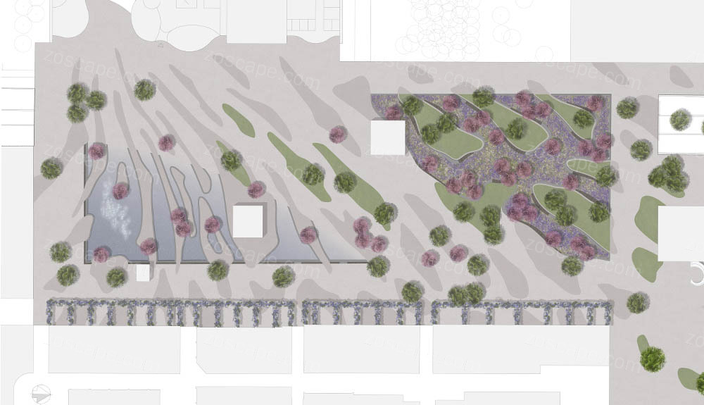 荷兰埃曼动物园广场景观设计平面图