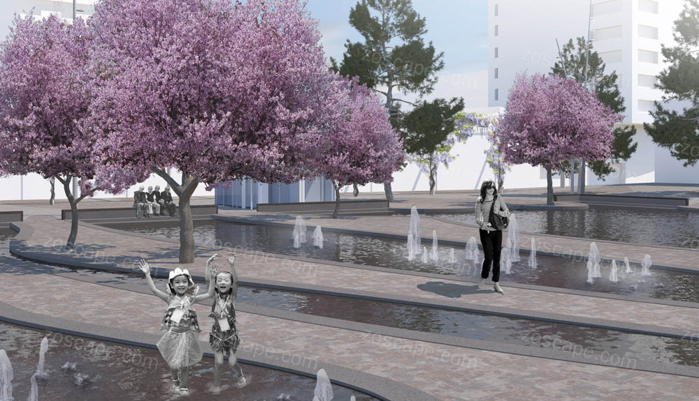 Emmen城市广场景观空间效果图