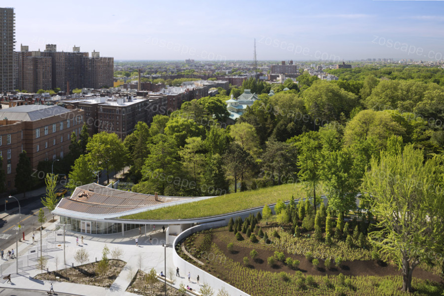The Brooklyn Botanic  visitor center 植物园游客中心景观规划设计
