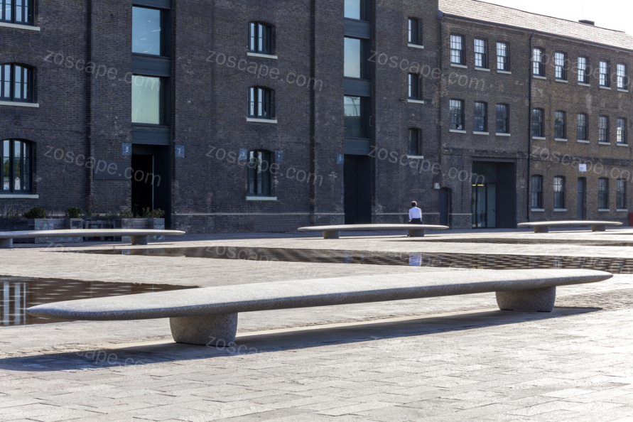 Granary Square城市休闲广场公共景观设施设计