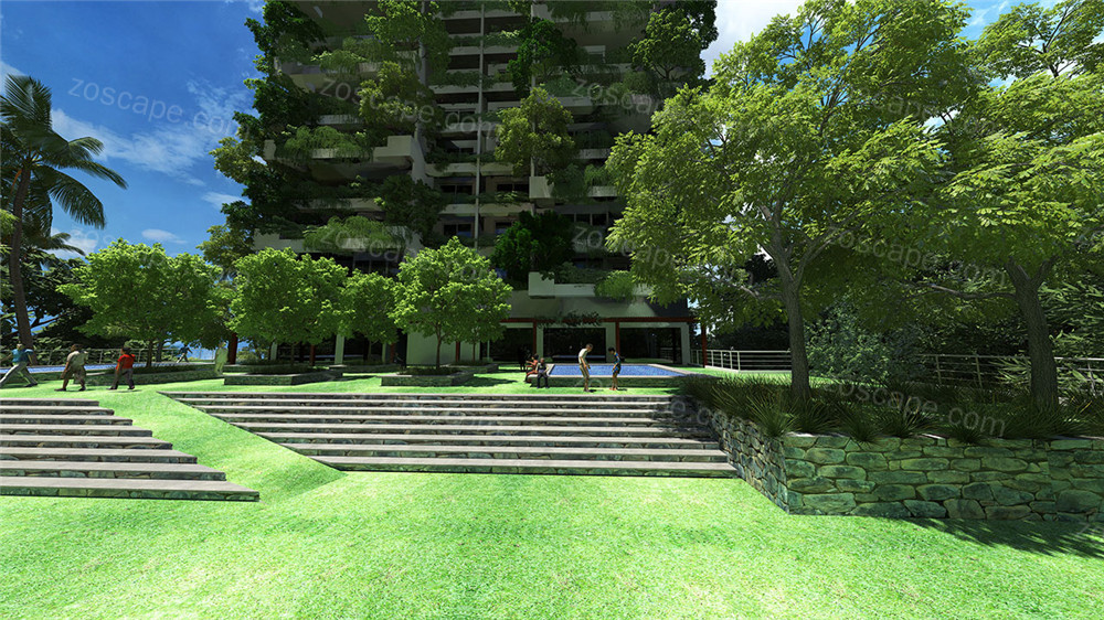 全球最高绿住宅园林景观设计概念效果图