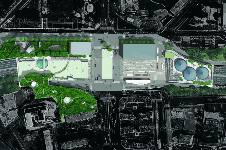 Serge Gainsbourg街心花园景观规划设计平面图
