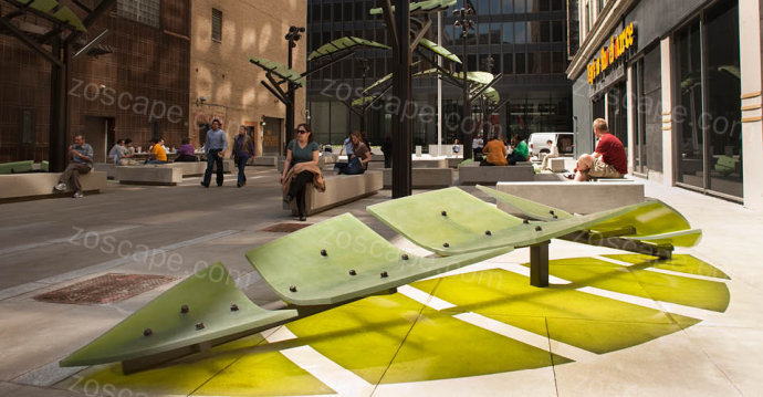 芝加哥街头公共座椅艺术造型设计
