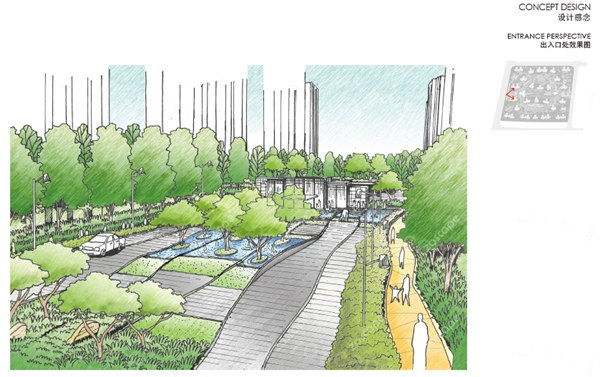现代风格-上海双滨路高端住宅区景观概念设计方案文本