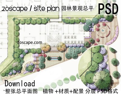 地产项目商业街园林景观设计总平面图