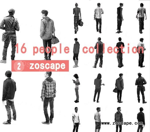 16组zoscape cutout people-男青年人物素材